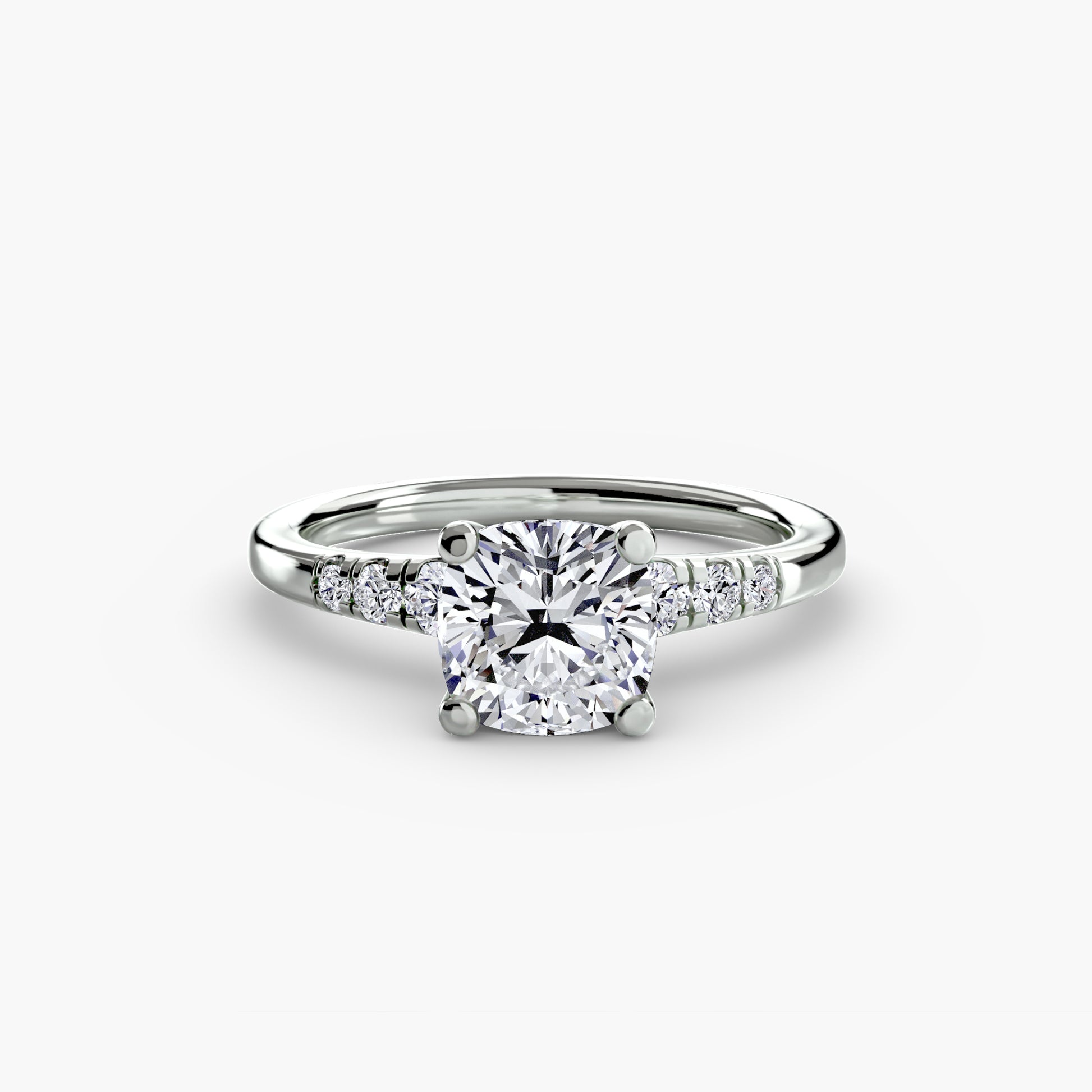 Solitaire with Shoulder Accents.