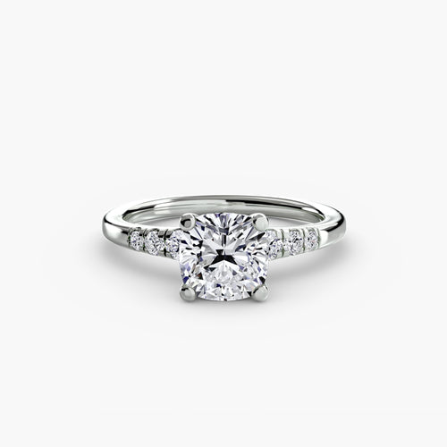 Solitaire with Shoulder Accents.
