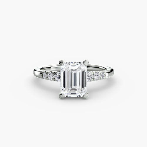 Solitaire with Shoulder Accents.