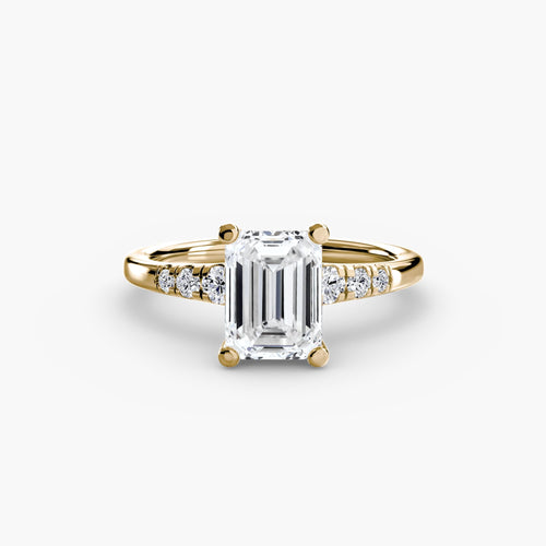 Solitaire with Shoulder Accents.