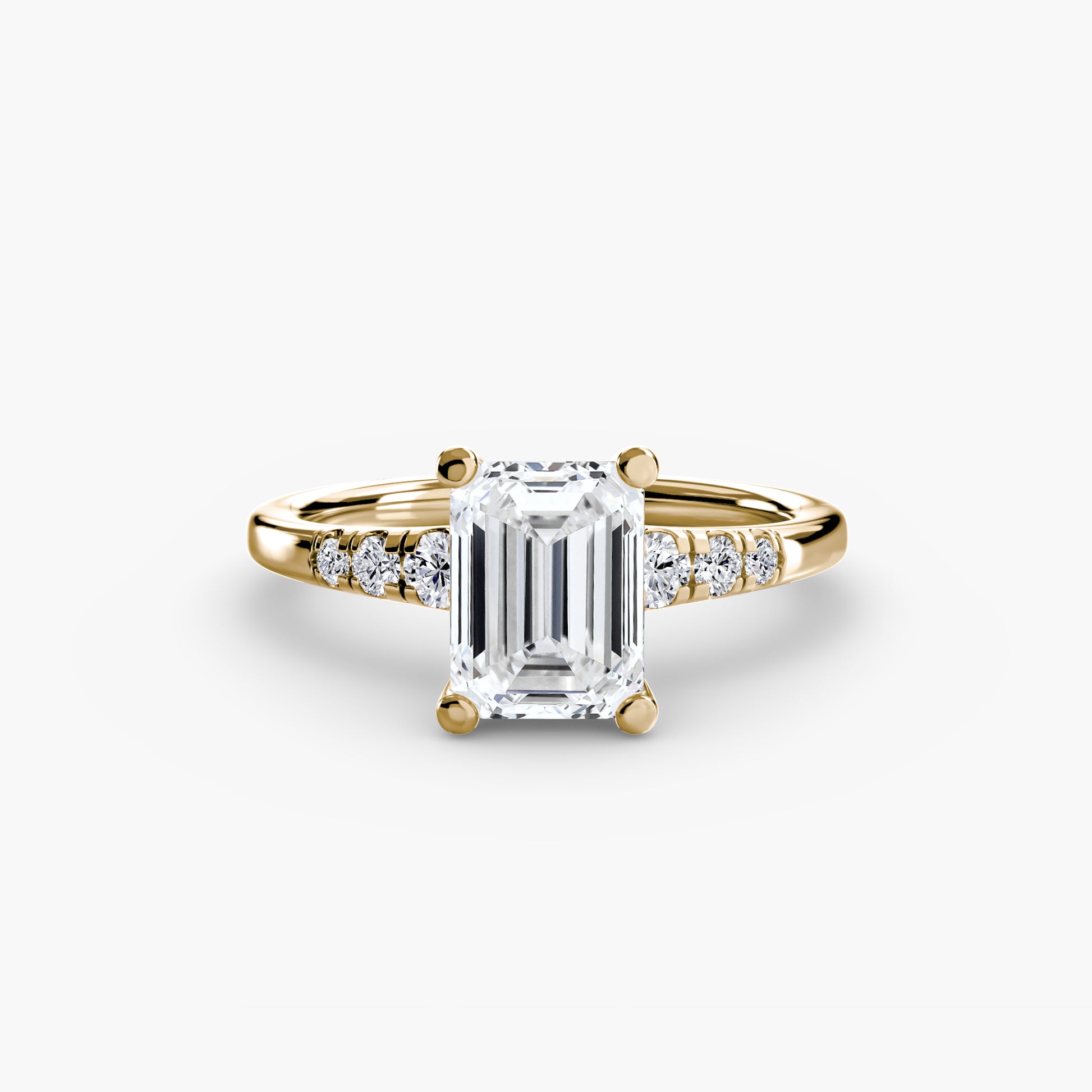 Solitaire with Shoulder Accents.