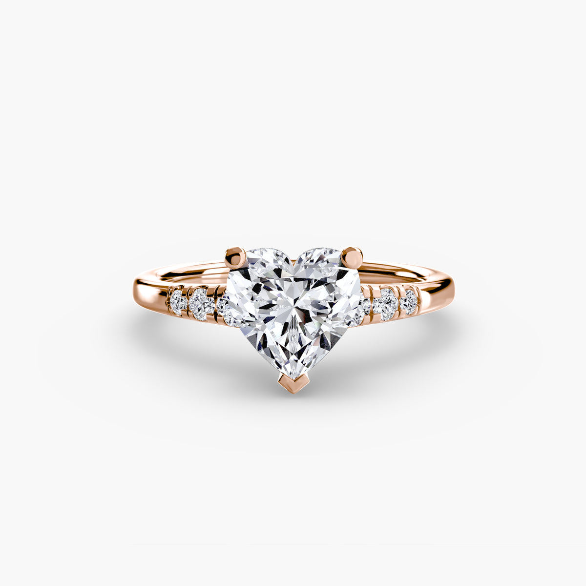 Solitaire with Shoulder Accents.