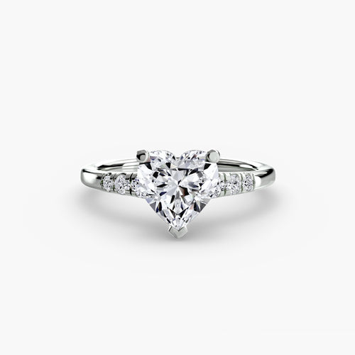 Solitaire with Shoulder Accents.