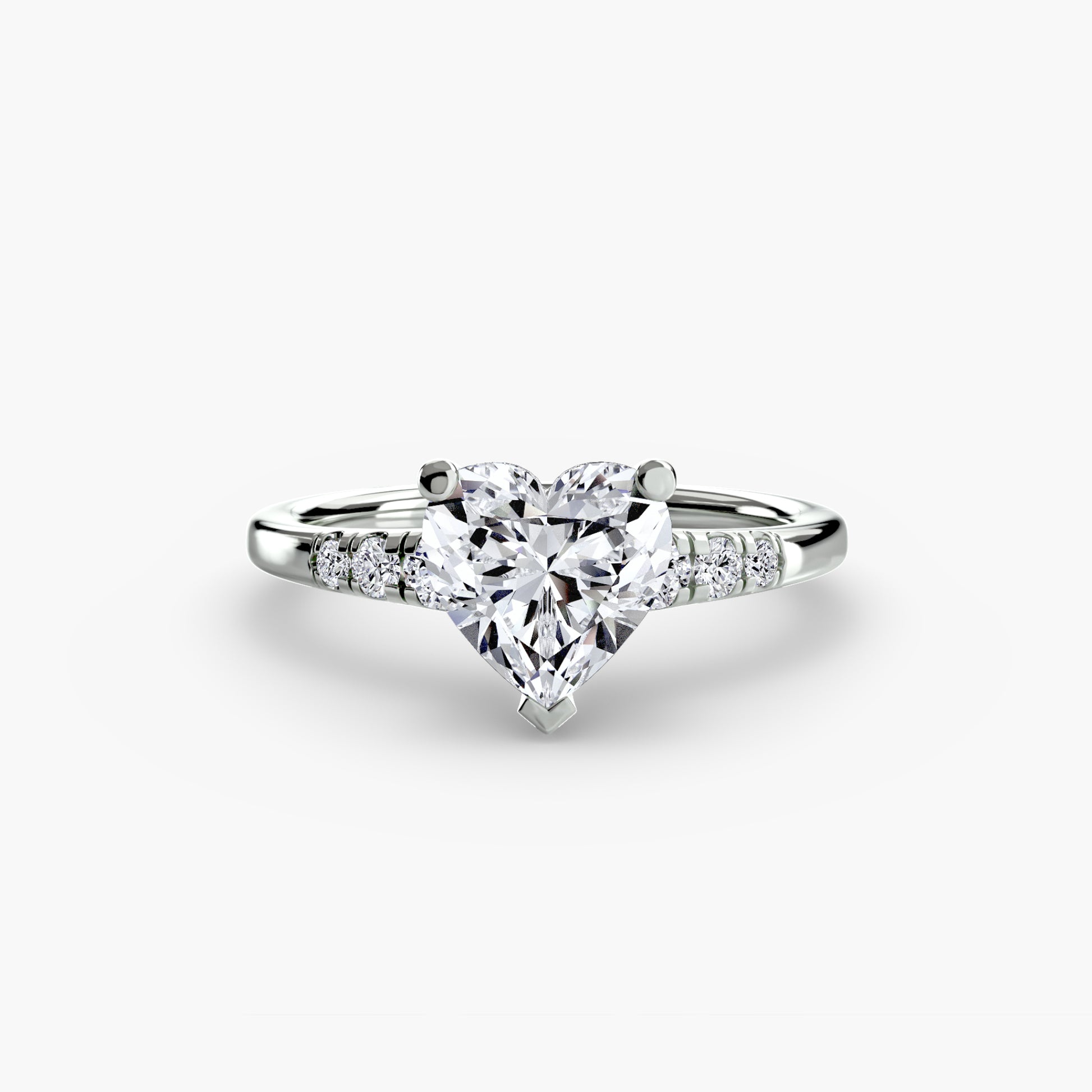 Solitaire with Shoulder Accents.