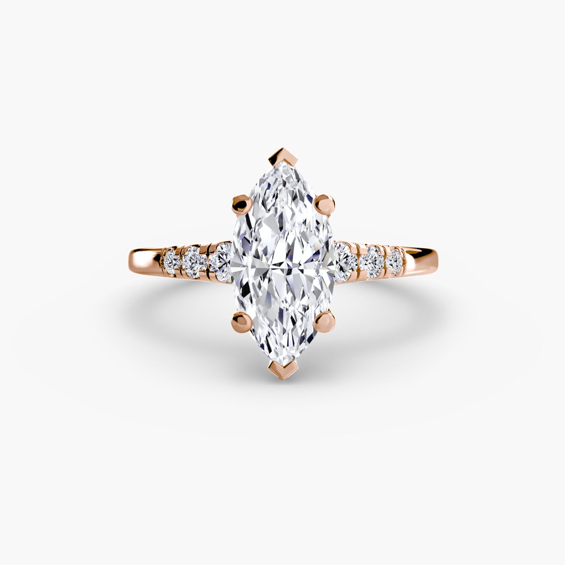 Solitaire with Shoulder Accents.