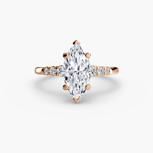 Solitaire with Shoulder Accents.