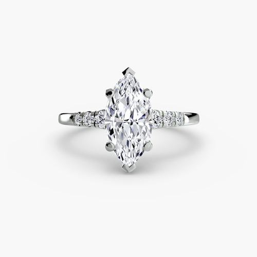 Solitaire with Shoulder Accents.
