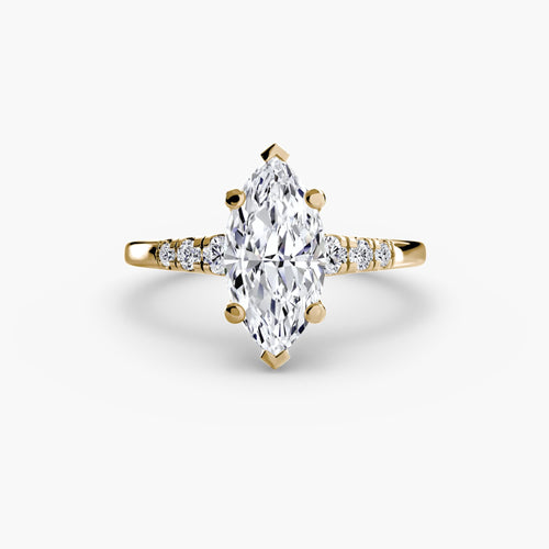 Solitaire with Shoulder Accents.