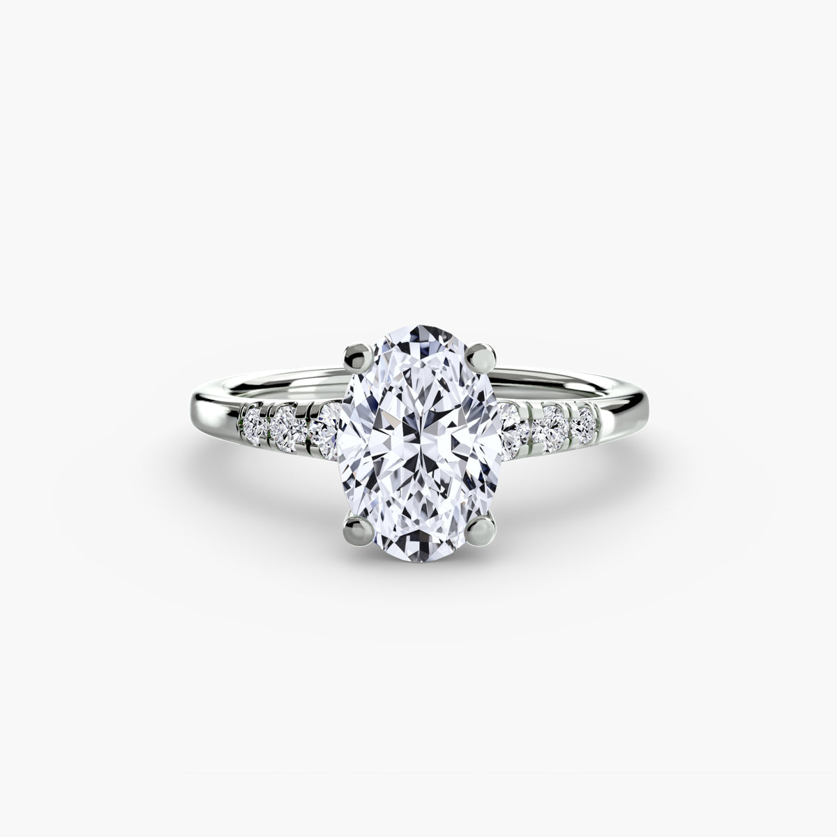Solitaire with Shoulder Accents.