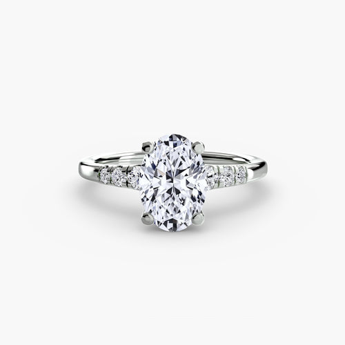 Solitaire with Shoulder Accents.