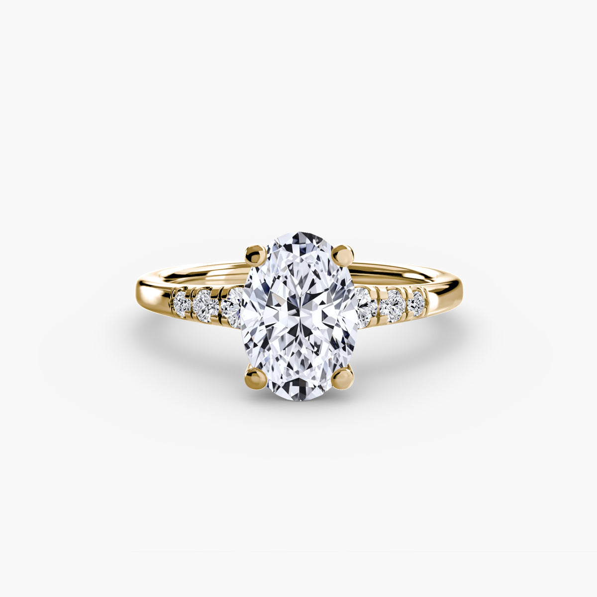 Solitaire with Shoulder Accents.