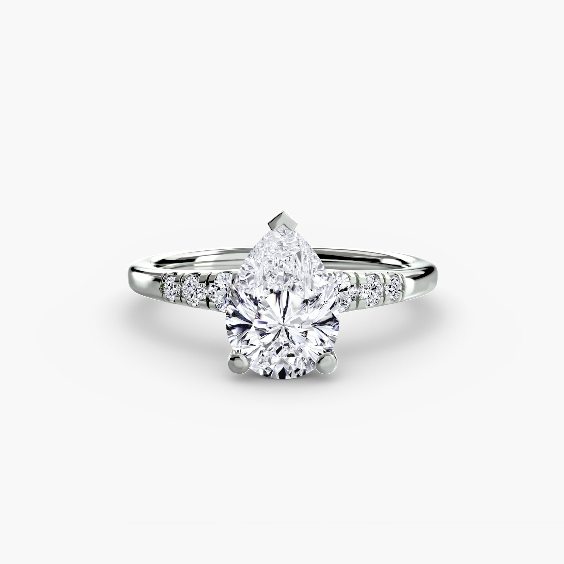 Solitaire with Shoulder Accents.