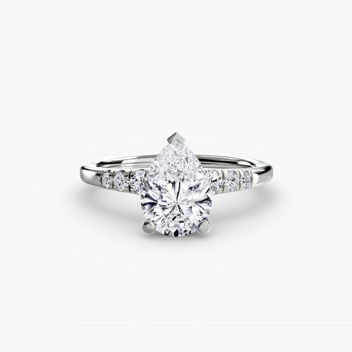 Solitaire with Shoulder Accents.