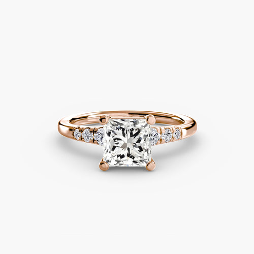 Solitaire with Shoulder Accents.