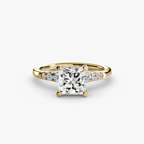 Solitaire with Shoulder Accents.