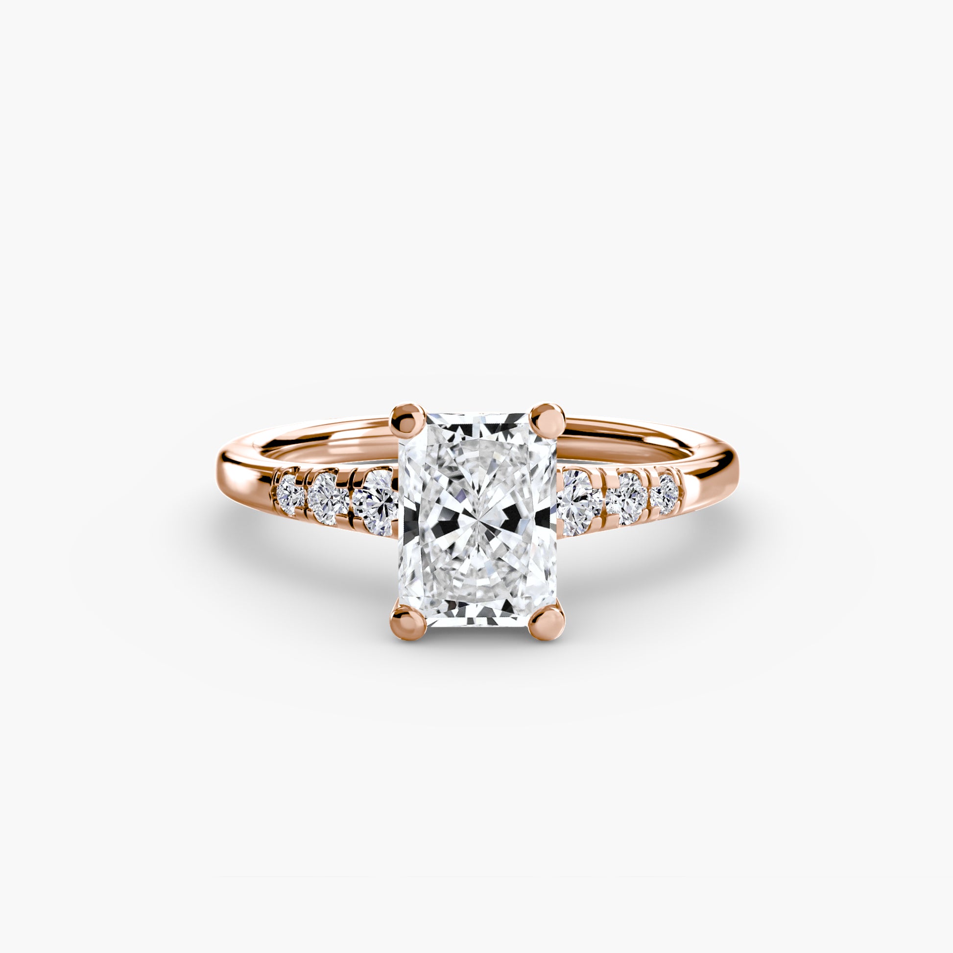 Solitaire with Shoulder Accents.