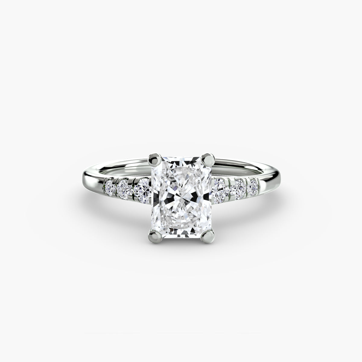 Solitaire with Shoulder Accents.