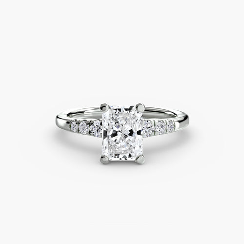 Solitaire with Shoulder Accents.