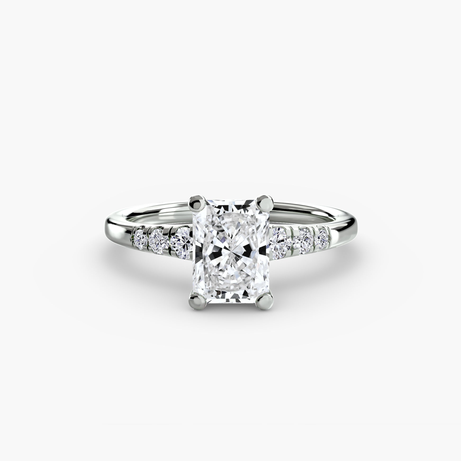 Solitaire with Shoulder Accents.