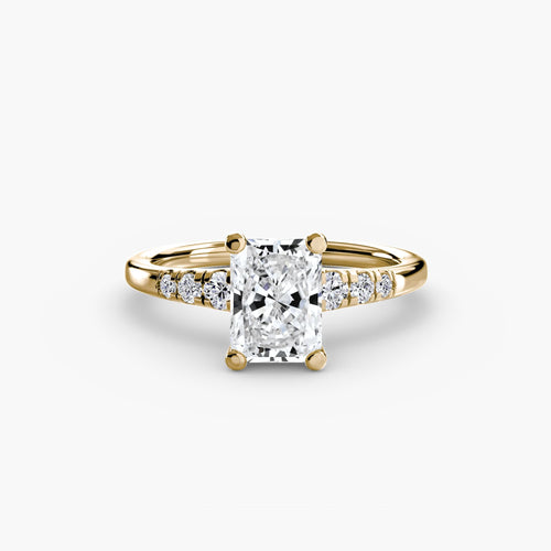 Solitaire with Shoulder Accents.