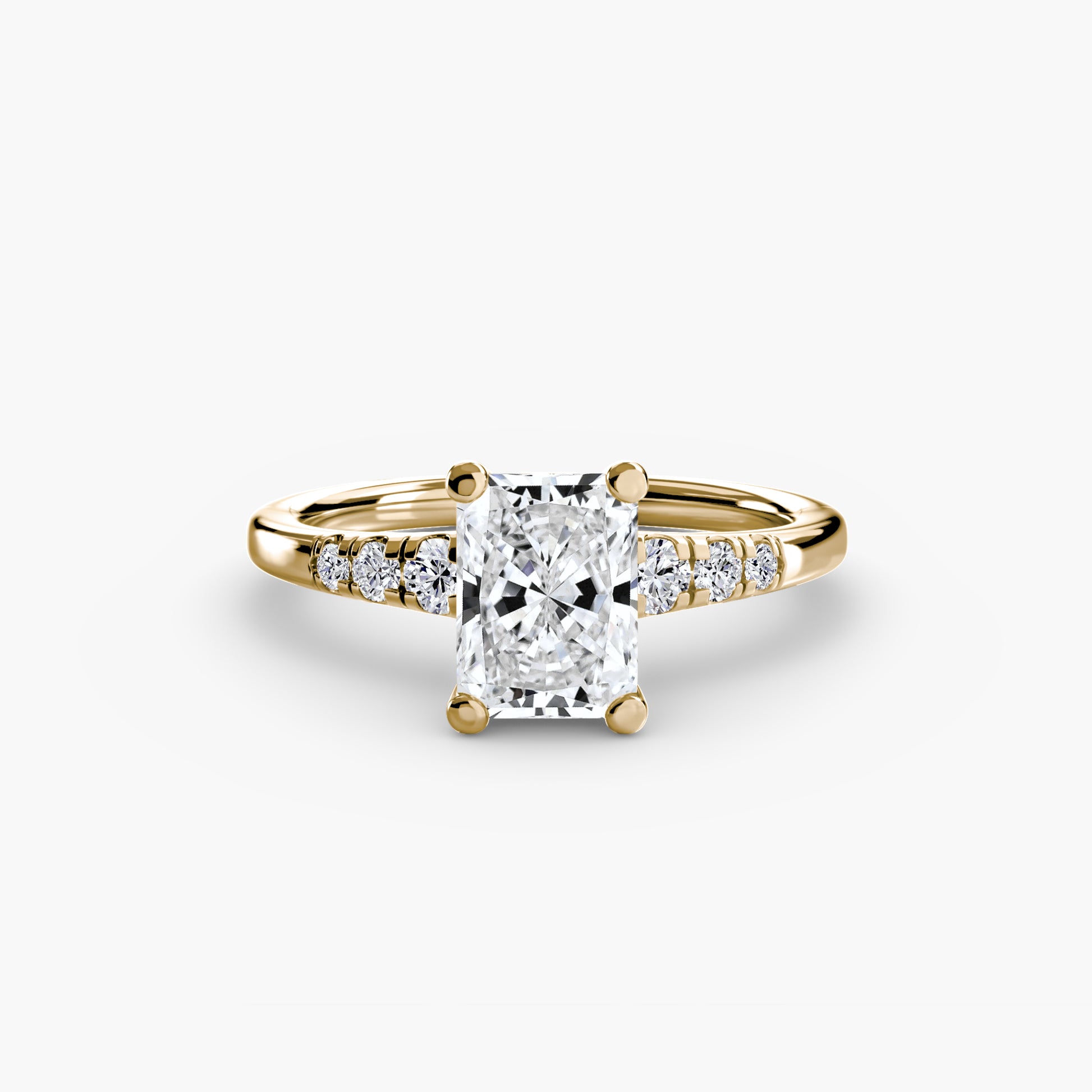 Solitaire with Shoulder Accents.