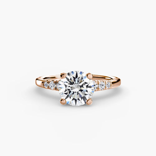 Solitaire with Shoulder Accents.