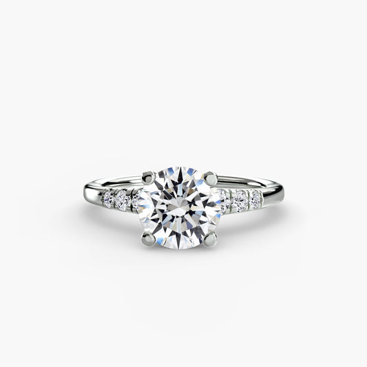Solitaire with Shoulder Accents.