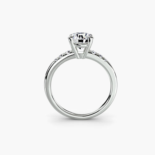 Solitaire with Shoulder Accents.