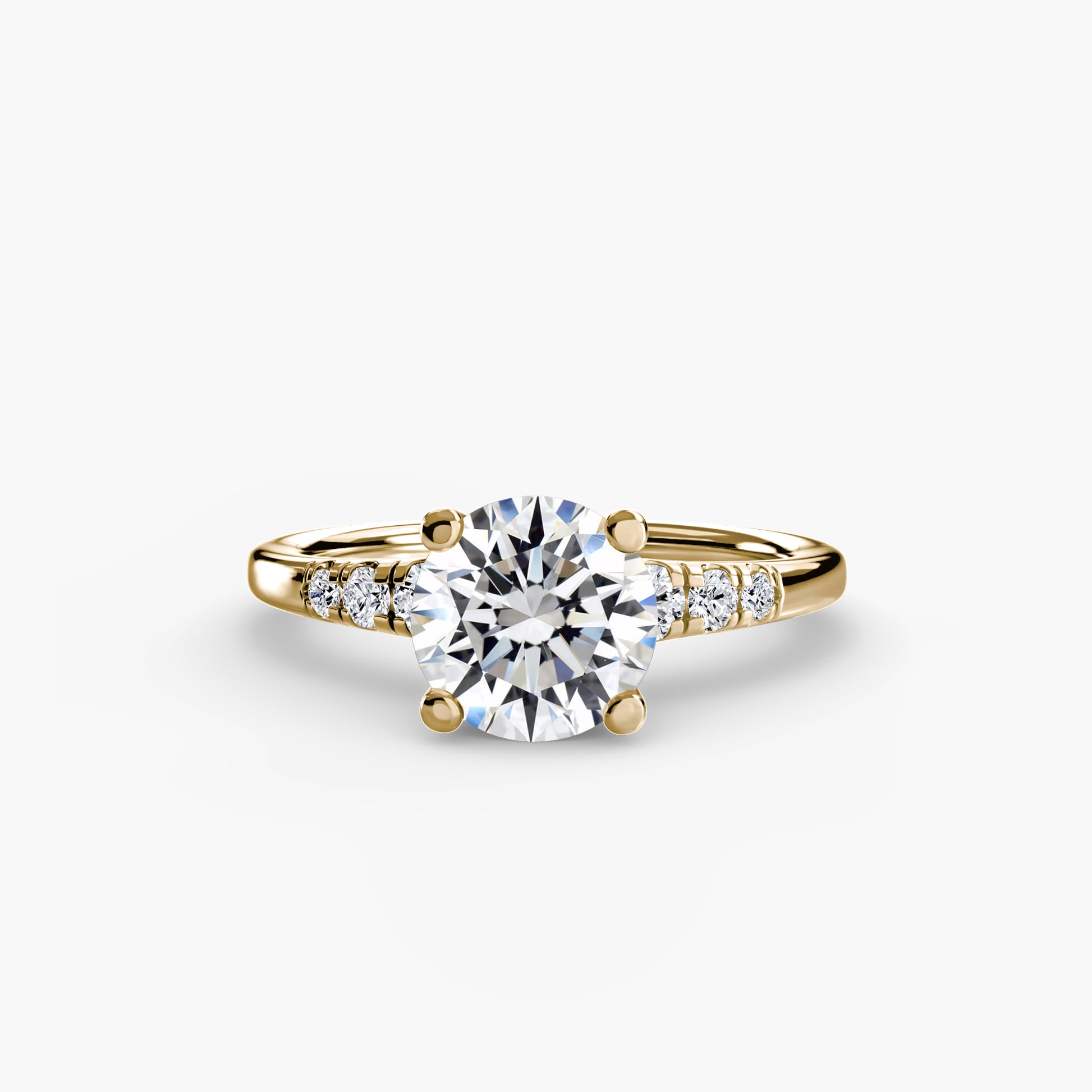 Solitaire with Shoulder Accents.