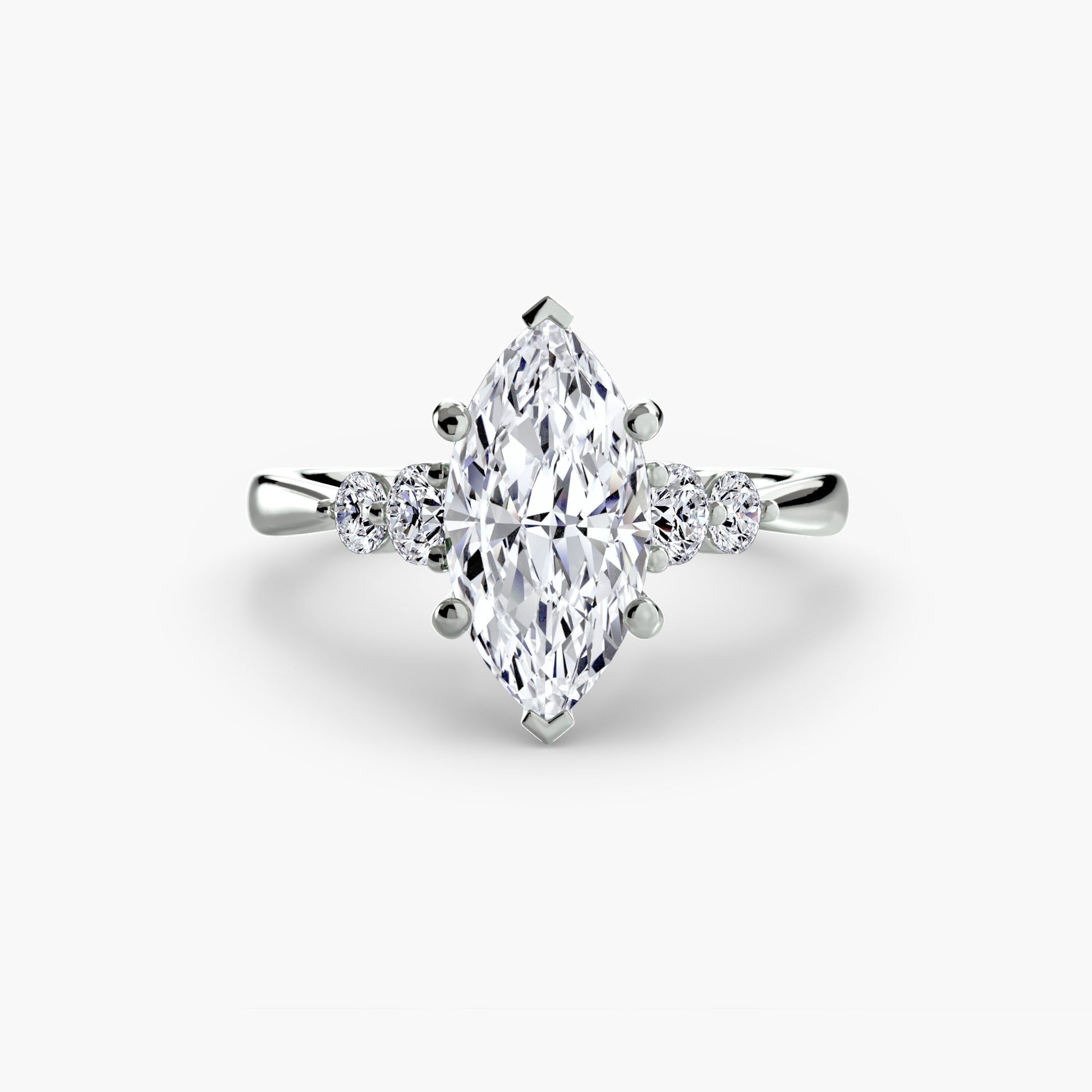 Solitaire with Shoulder Accents 2.