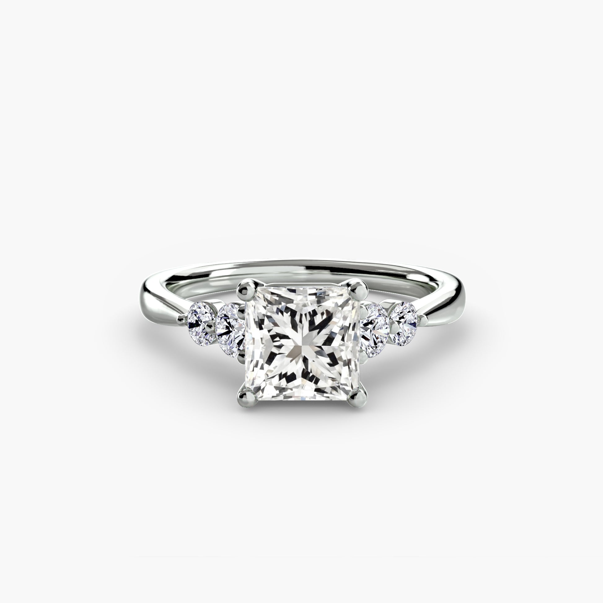 Solitaire with Shoulder Accents 2.