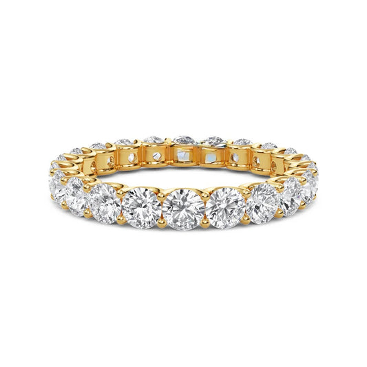 Nura Lab 2 Carat Diamond Eternity Ring in 14K Yellow Gold