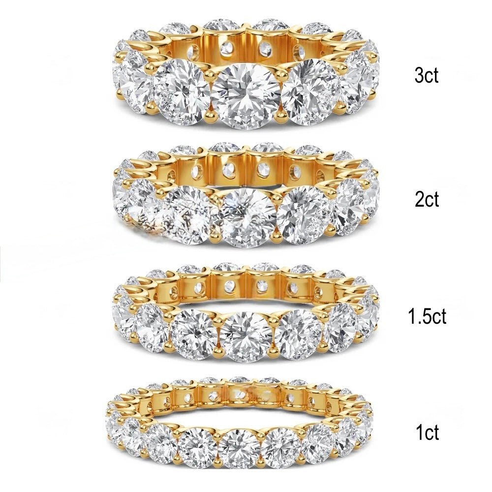 Nura Lab 2 Carat Diamond Eternity Ring in 14K Yellow Gold