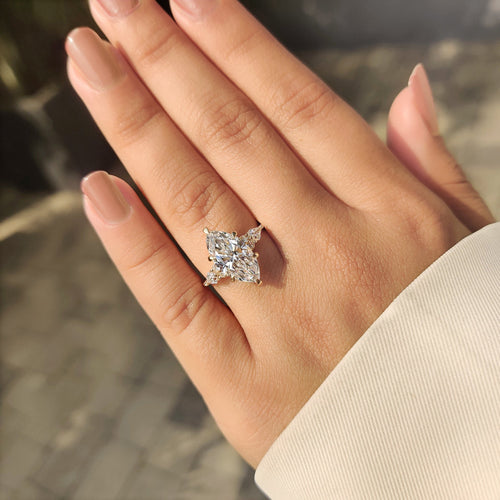 Leonora Grace - Marquise Diamond Ring in Muse Style