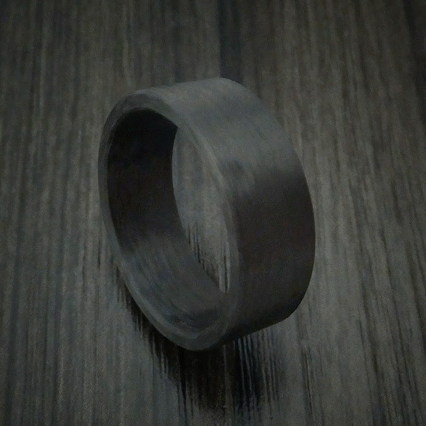 Blackstone XIV - Solid Carbon Fiber Men's Wedding Ring Pattern Band - view 5 - Nura Lab