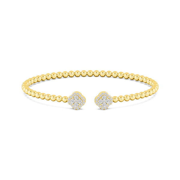 Anika - Pear-Accent Cuff Lab Grown Diamond Bracelet