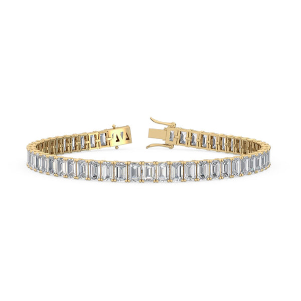 Adelina - Emerald Cut Tennis Lab Grown Diamond Bracelet