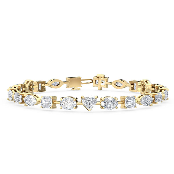 Celine - Mixed Shape Link Lab Grown Diamond Bracelet