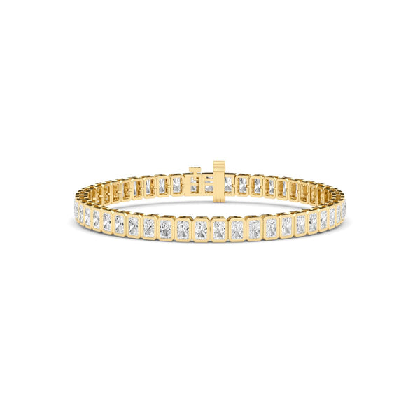 Cassandra - Radiant Bezel Tennis Lab Grown Diamond Bracelet
