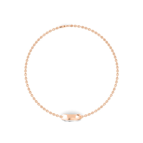 Francesca east-west marquise bezel lab grown diamond bracelet in rose gold - view 3