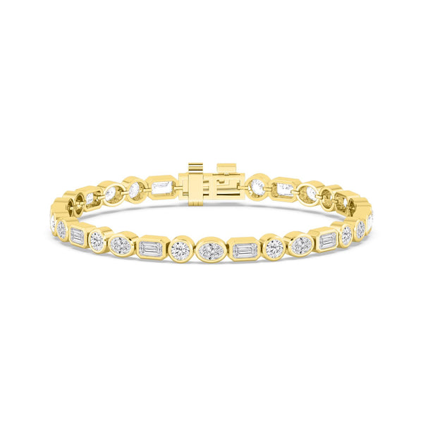Jade - Mixed Bezel Line Lab Grown Diamond Bracelet