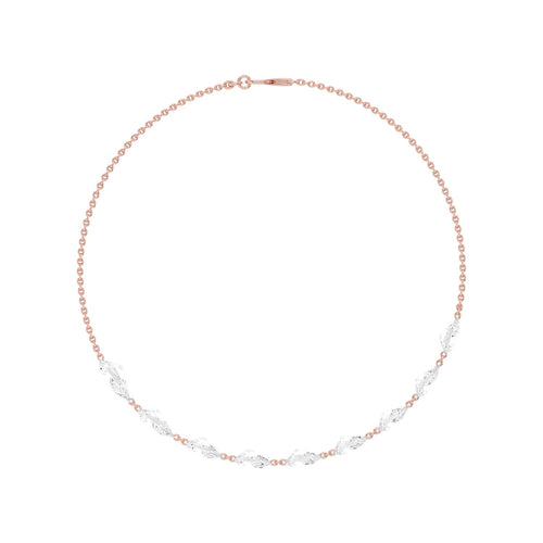 Paloma diamond drop chain lab grown diamond bracelet in rose gold - view 4