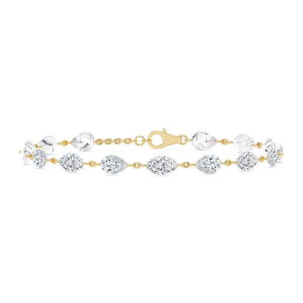 Lilian - Pear and Marquise Tennis Lab Grown Diamond Bracelet