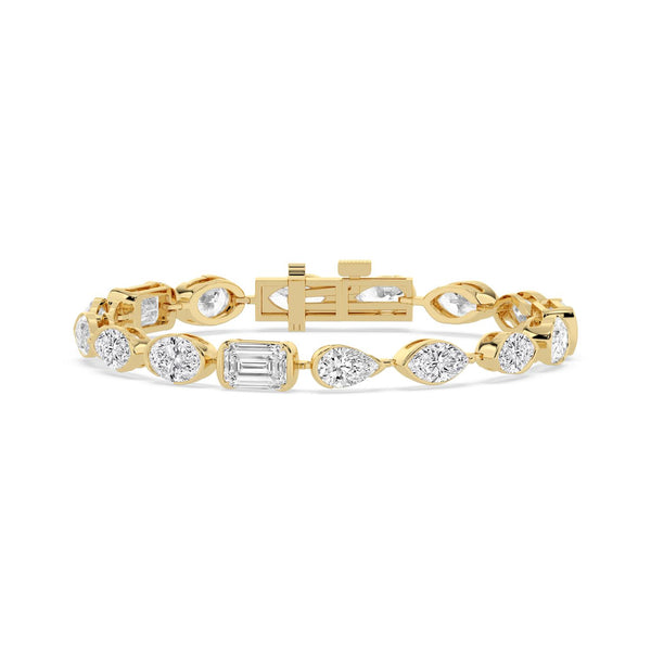 Liv - Mixed Shape Statement Line Lab Grown Diamond Bracelet