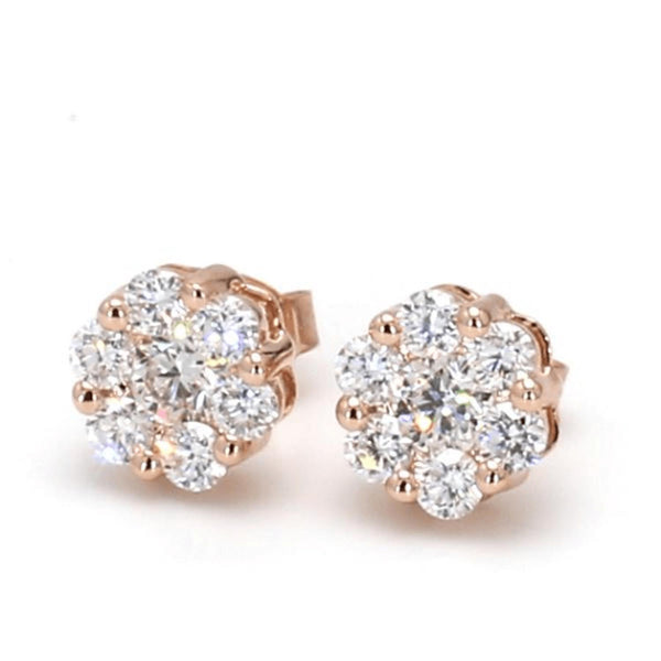 Aria Rose - Cluster Lab Grown Diamond Earrings