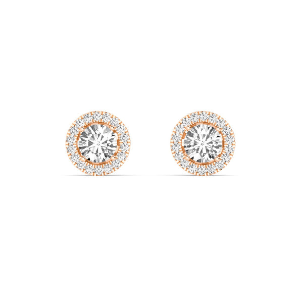 Flora Joy - Halo Lab Grown Diamond Earrings