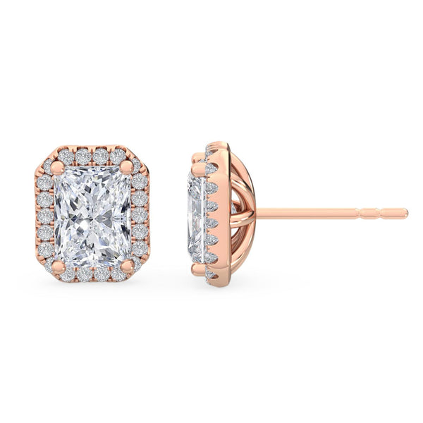 Freya Joy - Halo Lab Grown Diamond Earrings