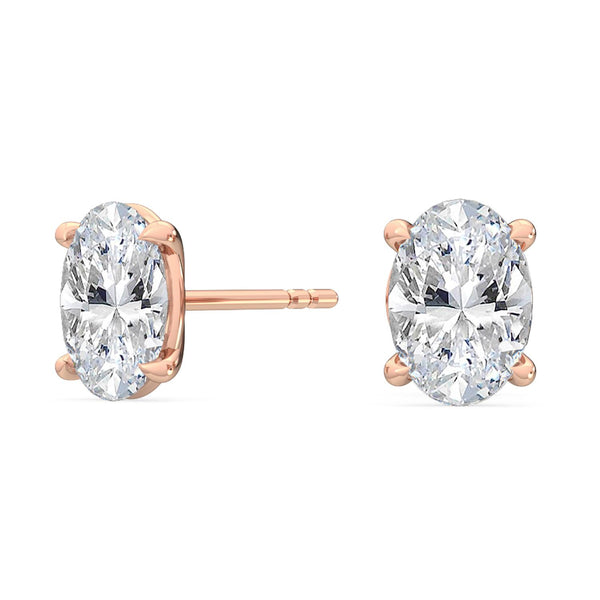 Elara - Solitaire Lab Grown Diamond Earrings