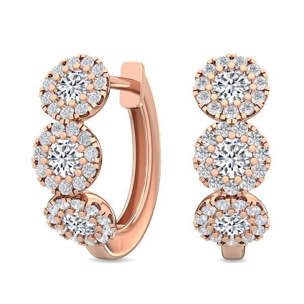 Hazel Mae - Hoop Lab Grown Diamond Earrings
