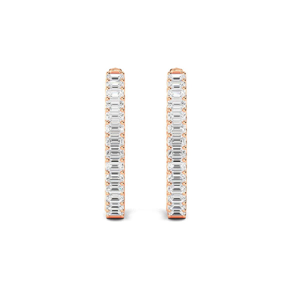 Elise Dove - Hoop Lab Grown Diamond Earrings